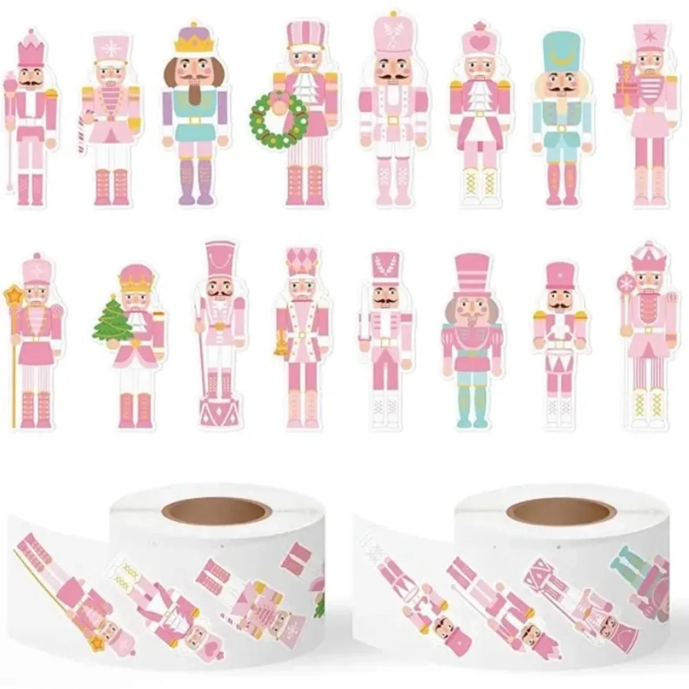500pc Pink Nutcracker Sticker Roll